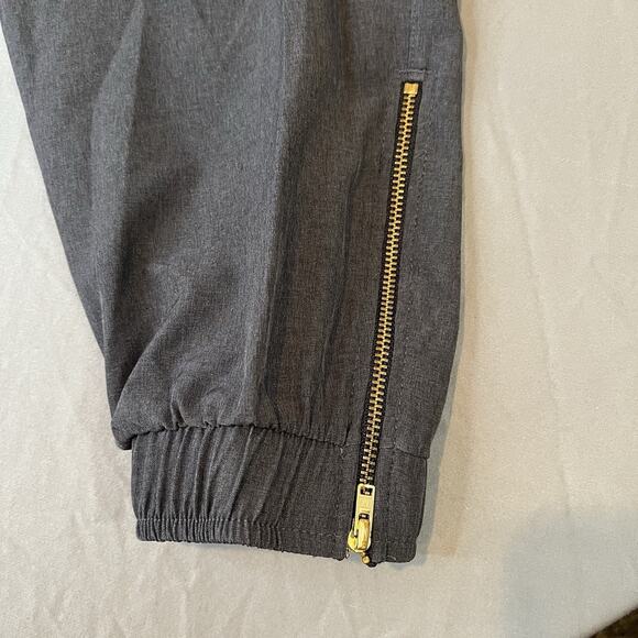 Albion Fit Jetsetters Jogger Pants Size XS Petite Gray Ankle Zip Athleisure - Picture 3 of 7